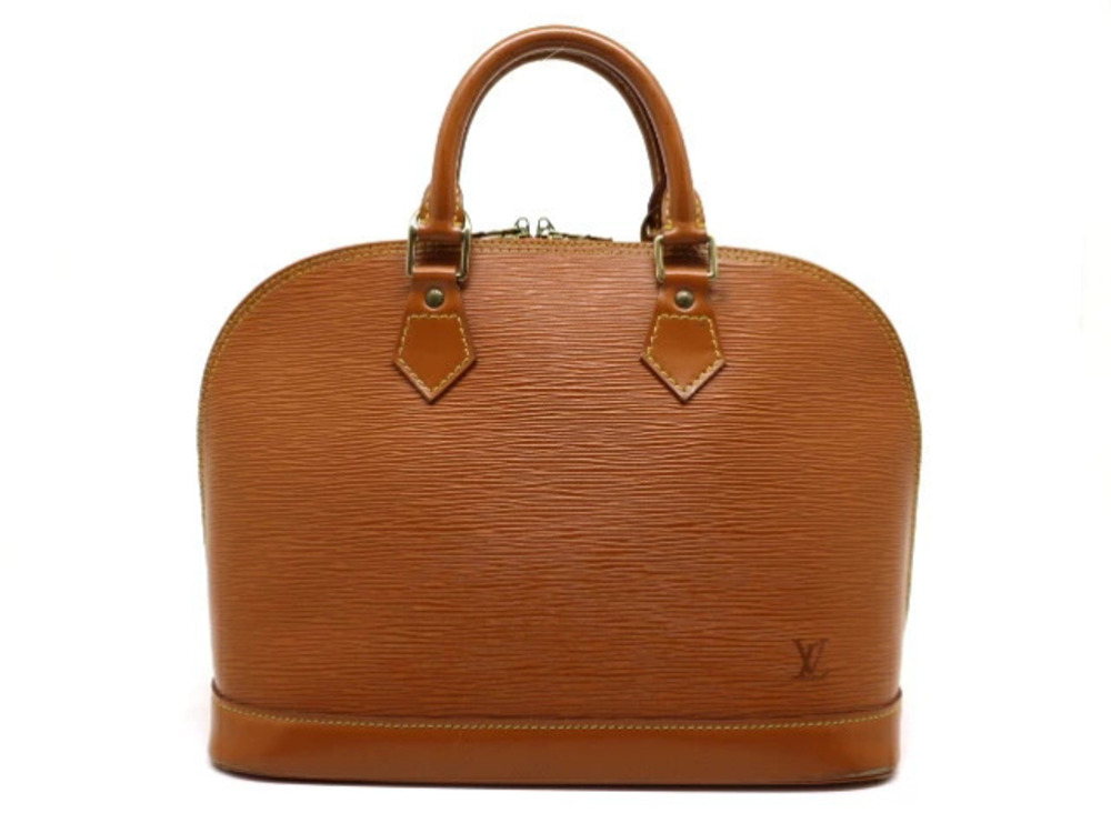 LOUIS VUITTON Alma Handbag Zipangu Gold Brown Epi Leather